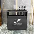 Modern Black Storage Organizer For Stationery With Sleek Design And Logo