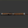 Traditional Weapon Knife With Wooden Handle Leather Sheath And Sharp Metal Blade