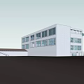 Modern Multi Storey Office Building With Glass Curtain Wall And Sleek Design