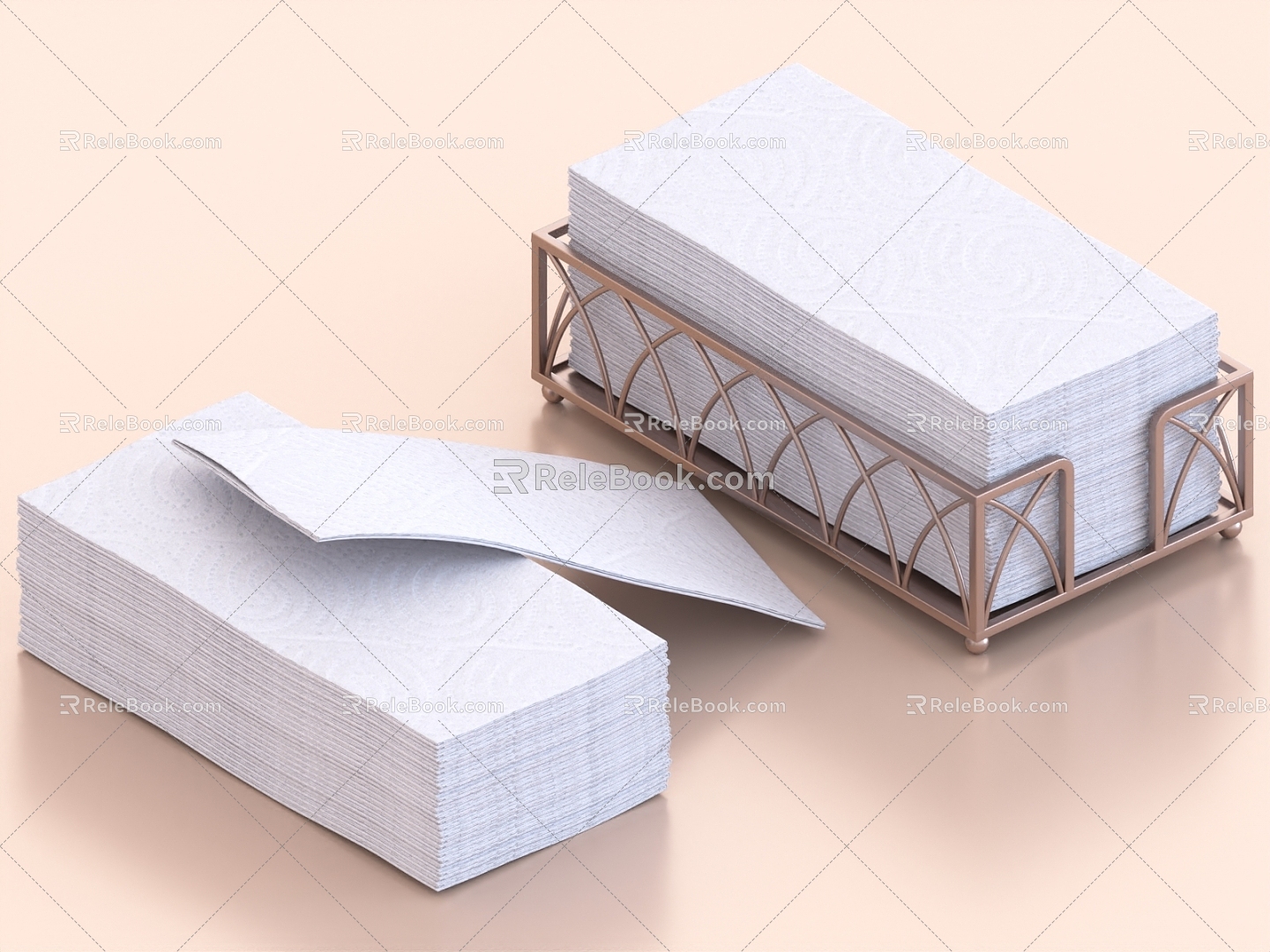 Paper pumping paper rack handkerry paper oil-absorbing paper kitchen supplies 3d model