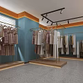 Elegant Modern Wedding Dress Shop Interior With Hanging Bridal Gowns And Display Racks