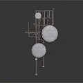 Industrial Equipment Structure With Metal Frame Circular Tanks Pipes And Brackets