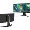 Curved Computer Monitor With Sleek Design Vibrant Display And Ergonomic Stand
