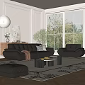 Sofa combination 3d model
