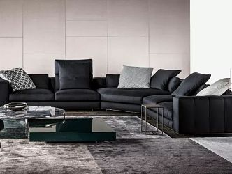 Modern Sofa Coffee Table Combination Italian Sofa Combination 3d model