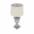 Elegant Table Lamp With White Lampshade And Silver Metal Base For Home Decor Design