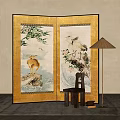 New Chinese Style Screen Partition 3d model