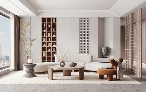 modern living room 3d model