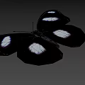 Black And White Spotted Butterfly Game Character Flying In Animated Scene