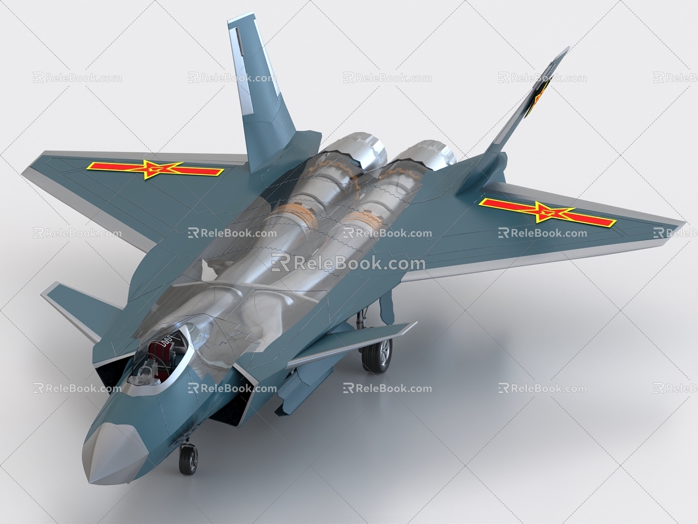 J20 J-20 J-10 J-20 J-35 Veyron Fighter 3d model