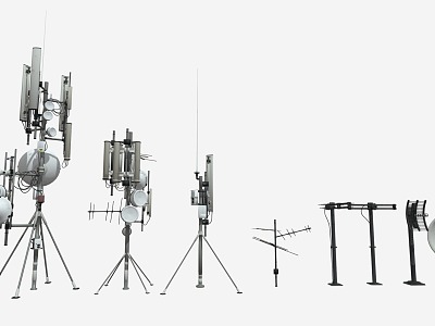 antenna satellite antenna signal receiver signal transmitter satellite signal base station 3d model