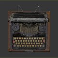 Vintage Typewriter Classic Mechanical Keyboard With Retro Design For Home Decor