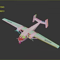 Classic White Seaplane Featuring Red Nose Twin Propellers Twin Tails and CCCP Markings