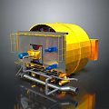 Yellow Industrial Mixing Equipment With Metal Structure Support Frame And Blue Components