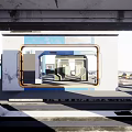 Modern Water Transport Vehicle Construction with Various Components and Metal Parts