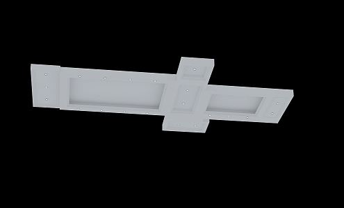 Simple white plaster line top 3d model