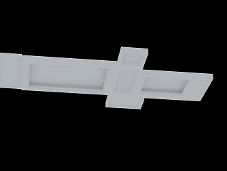 Simple white plaster line top 3d model