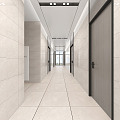 Modern aisle walkway hall 3d model