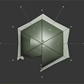 Green Outdoor Camping Tent With Durable Support Poles And Portable Design Structure