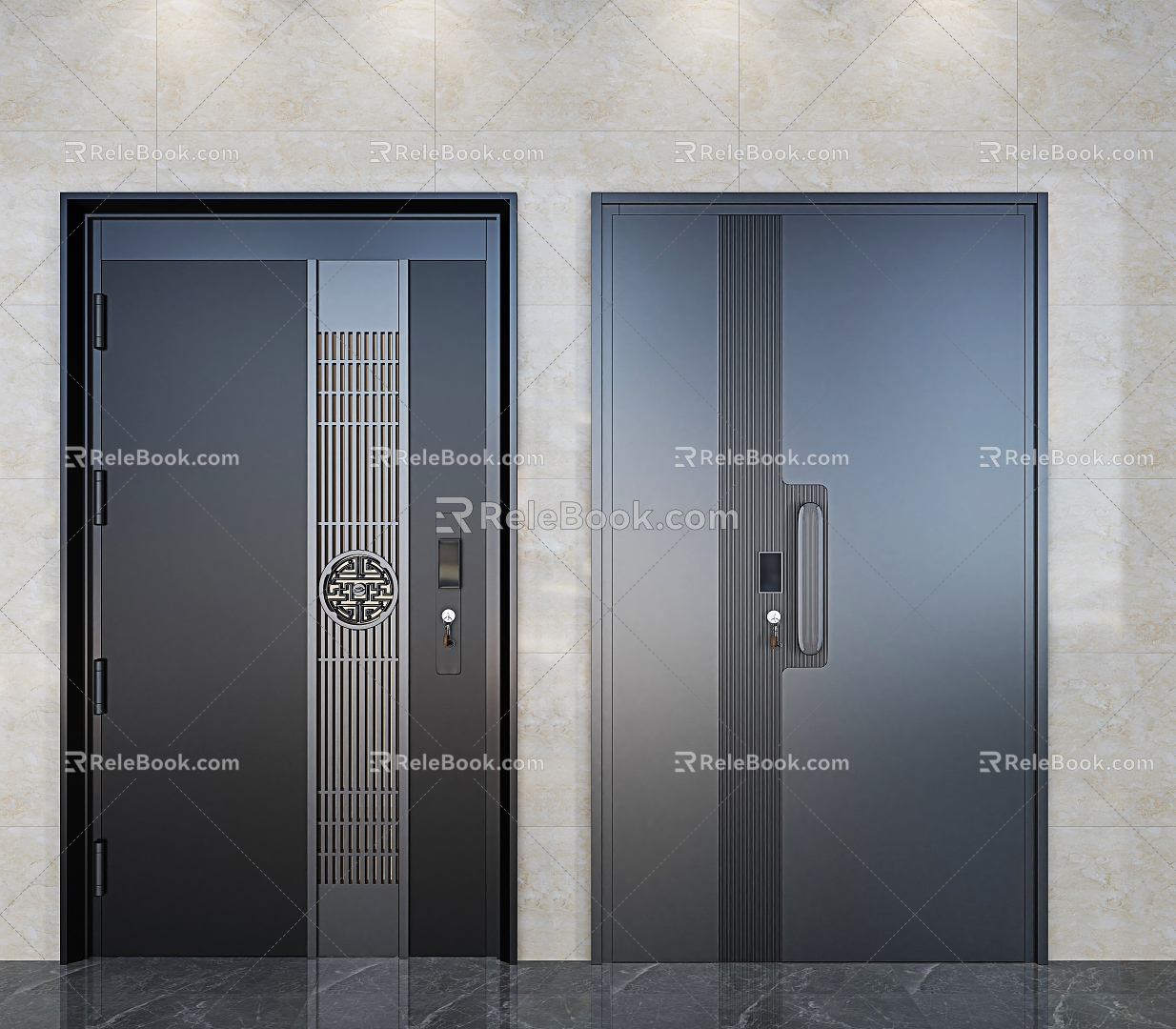 Entry door 3d model