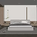 Modern Minimalist Bedroom Interior Design With Wooden Accents Platform Bed And Area Rug