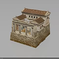 Classical Ancient Greek Architecture Style Featuring Stone Pedestal Columned Portico And Red Tile Roof