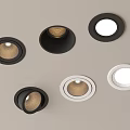 Modern Black and White Downlights and Spotlights with Sleek Design for Home Ceiling Lighting