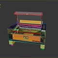 Black And Yellow Laser Engraving Machine With Transparent Cover And Worktable