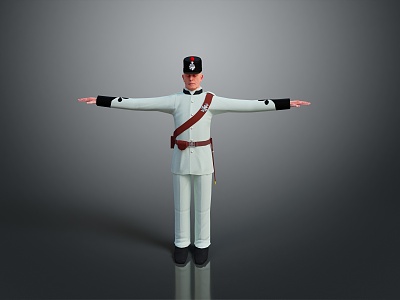 Officer General Military Soldier Warrior Figure Game Figure 3d model