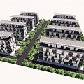 Modern Residential District Planning Ideal Community Happiness 3d model