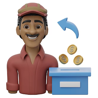 Modern Cartoon Beneficiary Characters 3d model