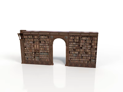 Brick Archway Decorative Structure With Stacked Bricks And Arched Opening For Architectural Scene Design 3d model