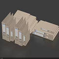 Beige File Folders For Office Organization With Upright Stacked Design And Reinforced Holes