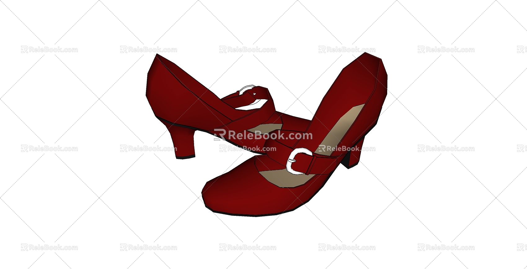 High-heeled shoes 3d model