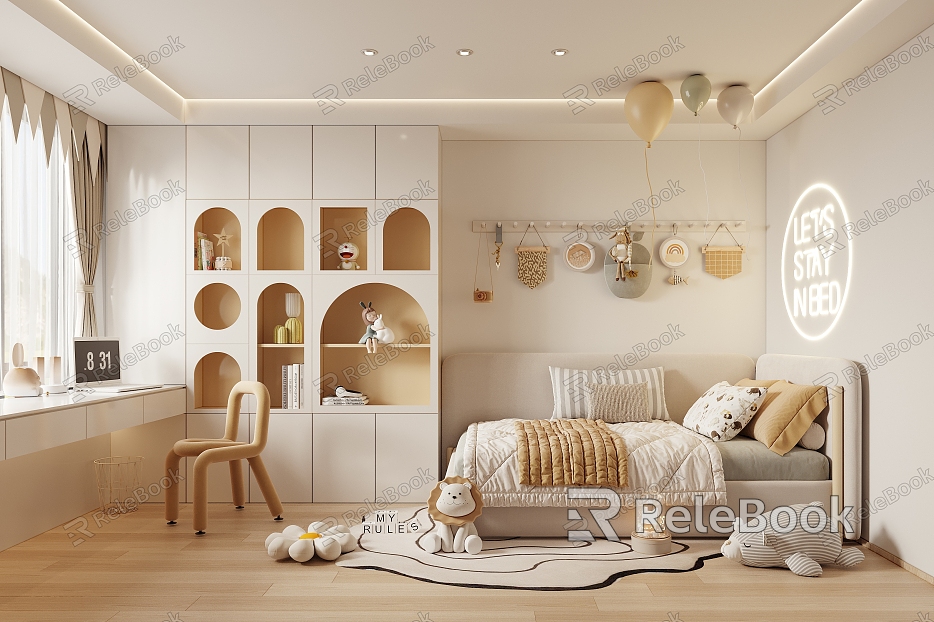 Children's Room Children's Bedroom Single Bed Multi-function Room model