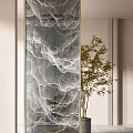 Decorative Glass Partition Designs With Leaf Lightning And Textured Patterns For Interior 3d model