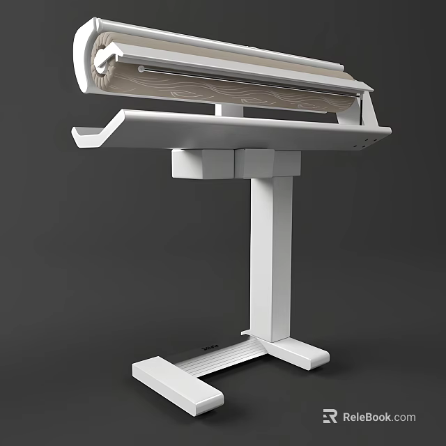 Industrial Roller Conveyor Equipment With White Stable Frame For Efficient Material Handling In Factories 3d model 