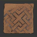 Decorative Red Brick With Intricate Geometric Pattern For Traditional Interior Decor