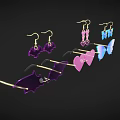 Trendy Jewelry Earrings With Butterfly Heart Bat Shapes In Colorful Design For Women