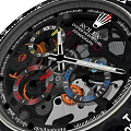 Rolex Grand Tourbillon Skeleton Watch With Intricate Mechanical Gears And Black Dial