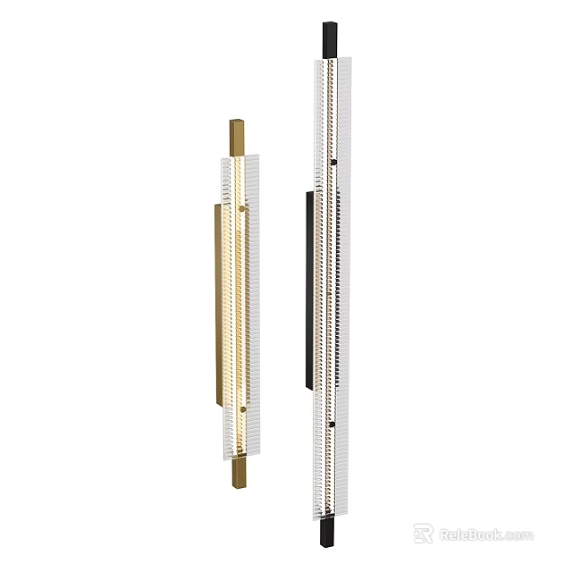 Modern Wall Lights With Sleek Metal Frame And LED Strip Lighting For Indoor Decor 3d model 