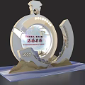 Elegant Modern Event Display Stand Featuring Logo And Mountain Decorative Elements
