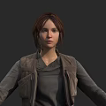 Game Cinematic Female Character In Tactical Outfit With Arms Outstretched 3D Model Design