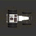 Beige Vintage Truck With Large Wheels And Metal Cage Transport Structure