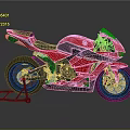Red Suzuki Sportbike With Black Seat And Sleek Design On Kickstand