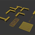 Scene Construction Components With L Shaped Pieces Rectangular Panels And Grille Mesh
