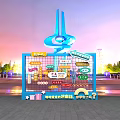 Jinan Quancheng Square Online Red Card Point 3d model