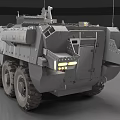 Wheeled Armored Vehicle With Six Wheels Turret Weapon System And Protective Armor