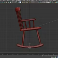 Wooden Rocking Chair With Traditional Design And Sturdy Armrests For Comfortable Seating