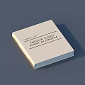 White Cover Minimalist Book With Black Text Title And Clean Layout 3d model